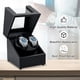 thumbnail image 3 of Enrollador De Relojes Doble Con Motor Silencioso Cuero Pu Negro, 3 of 9
