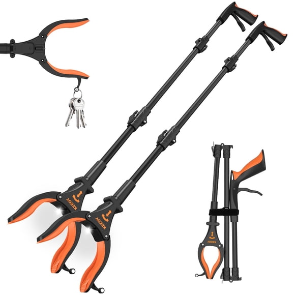 Herramienta Grabber Reacher Kekoy de 32 cm con luz, paquete de 2 unidades para personas mayores