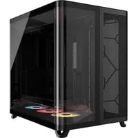 Funda Para Pc Corsair Air 5400 Rs-R Argb Mid-Tower Con 3 Ventiladores, Color Negro