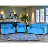 Muebles Altiro - Living Mateo 321 - Tela Felpa Turquesa