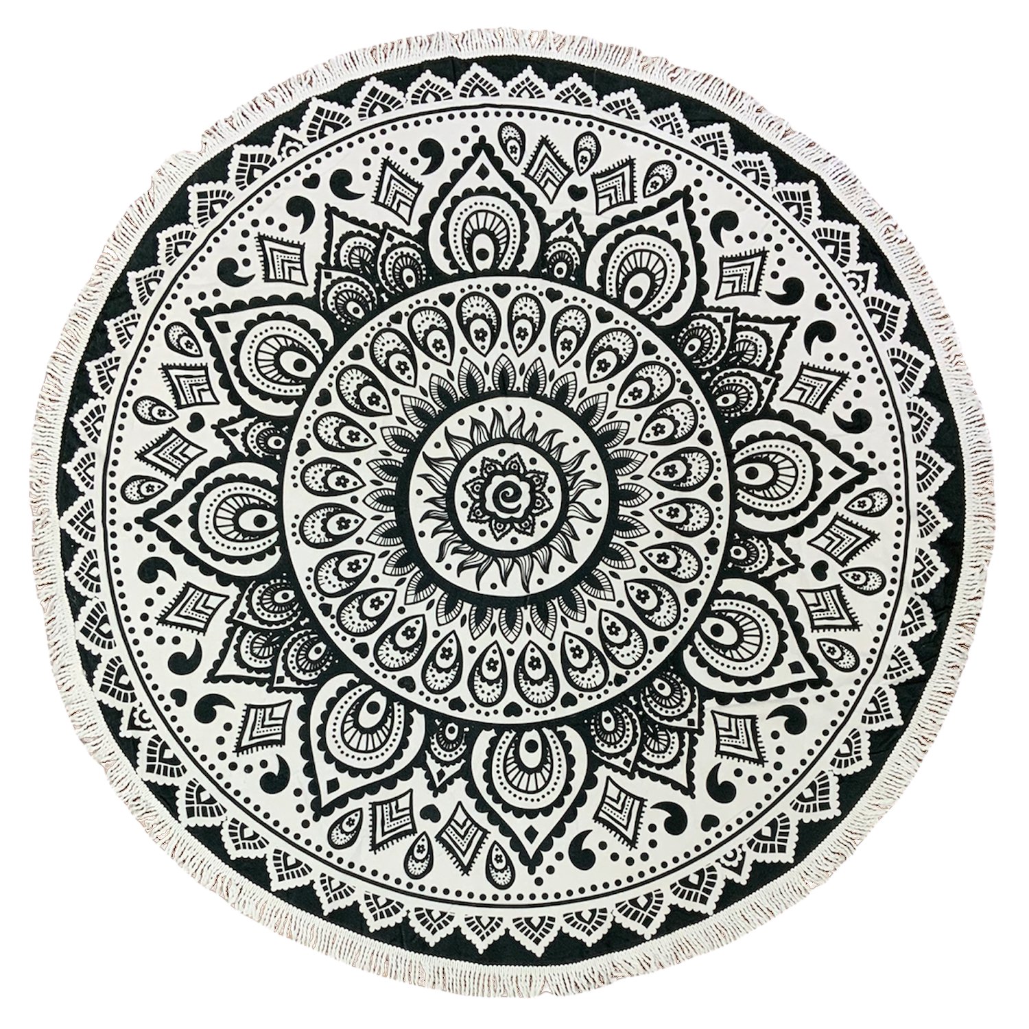Zahr - Toalla Playa Redonda Estampada Mandala 2