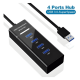 thumbnail image 1 of Hub USB 3.0 4 puertos 5Gbps cable 10 cm, 1 of 3