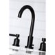 thumbnail image 4 of Grifo Kingston Brass Kaiser FSC8920DKL de instalación extendida, negro mate, 4 of 8