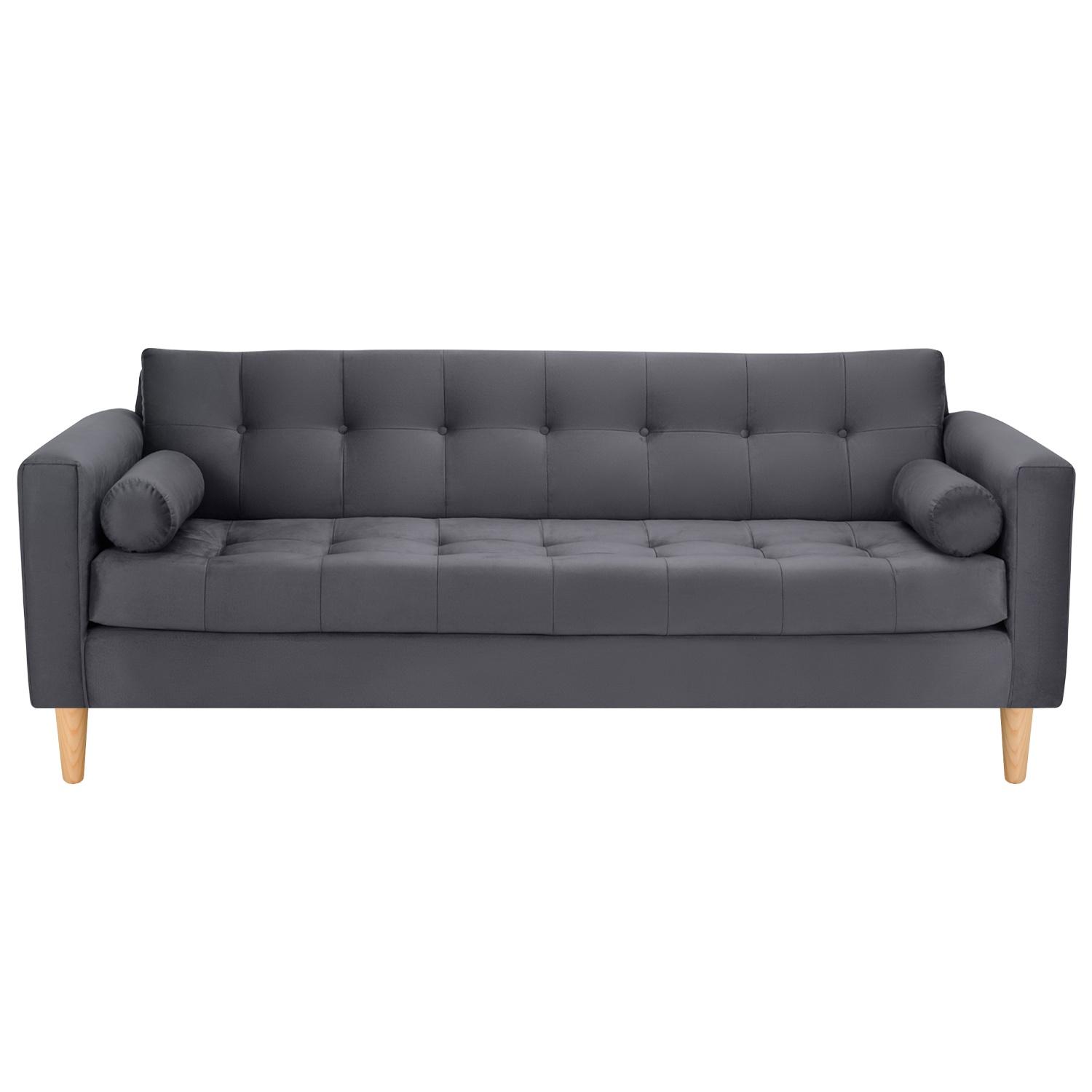 Bodevir - Sofa Retro 3Cg Felpa 05 Gris