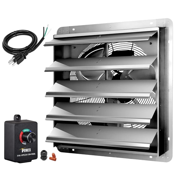 Ventilador de extracción Simple Deluxe 51 cm plateado 120 V