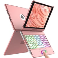 Funda De Teclado Amzcase Para Ipad 9.ª Generación De 10.2 Pulgadas Con Bluetooth