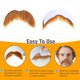 thumbnail image 4 of Bigote Falso Autoadhesivo Honcloud Color Jengibre, 4 of 6