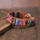 thumbnail image 4 of 1pc Bohemian Trendy Rectangular Cylindrical Colorful Woven Stone Bracelet For Men Artificial Jewelry, 4 of 4