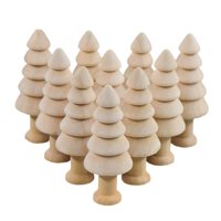 Bothyi - 10 Uds. De Adornos De Madera Sin Terminar, Grafiti En Blanco Para Festivales, Regalo De Oficina, 2,5 Cm X 6,3 Cm