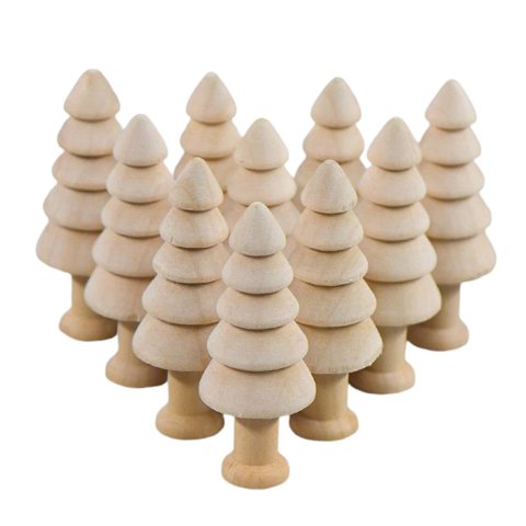 Bothyi - 10 Uds. De Adornos De Madera Sin Terminar, Grafiti En Blanco Para Festivales, Regalo De Oficina, 2,5 Cm X 6,3 Cm