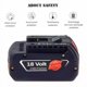 thumbnail image 2 of Batería de Ion de Litio Recargable de 18V 4.0ah para Bos-ch 18V 6.0A GBA GSR GSB Batería de Respaldo Portátil Reemplazo BAT609, 2 of 10
