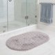thumbnail image 5 of REGALWOVEN Alfombra de Baño Ovalada de Felpa, Suave Antideslizante Lavable Absorbente, Alfombra de Secado Rápido con Respaldo de Goma para Piso de Ducha Gris Claro 16" x 24", 5 of 7