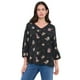 thumbnail image 1 of Blusa Mujer Manga Campana Negro Corona, 1 of 5