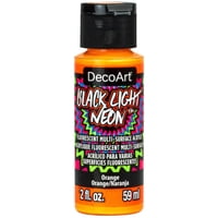 Pintura Acrilica Decoart Americana Black Light Neon 60Ml Naranja