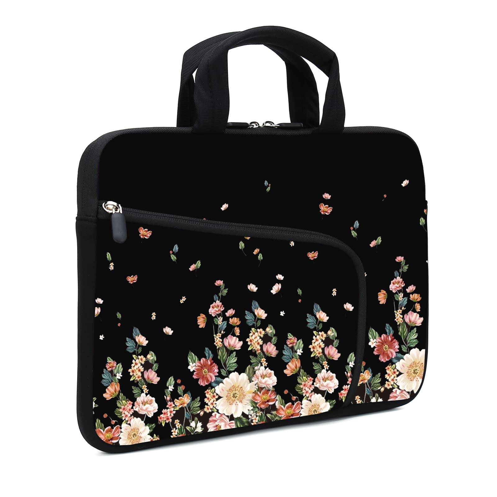 Fundas Para Portátil Xmbfz De Neopreno De 14 A 15,6 Pulgadas Con Bolsillos En Forma De Flores