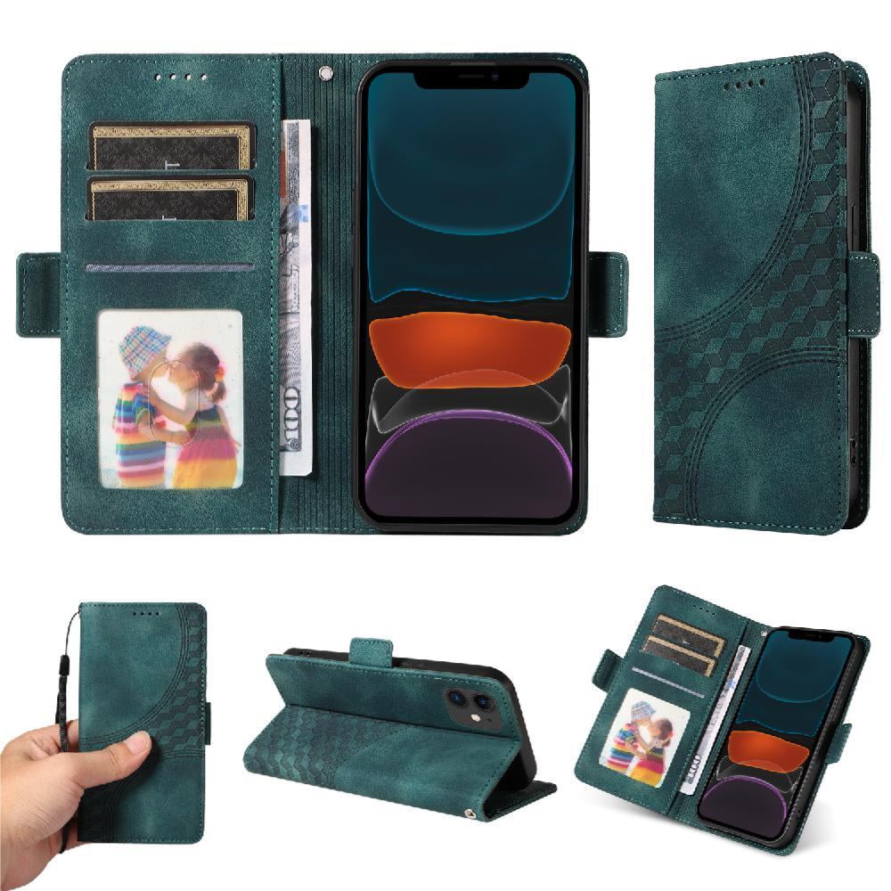Carcasa Foxdock Iphone 12 De Cuero Pu, Diseño Acolchado Clásico, Protección Contra Caídas Y Rayones