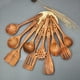thumbnail image 4 of Juego de cucharas de madera BOKALAKA, 10 unidades, para cocinar en teca natural, 4 of 6