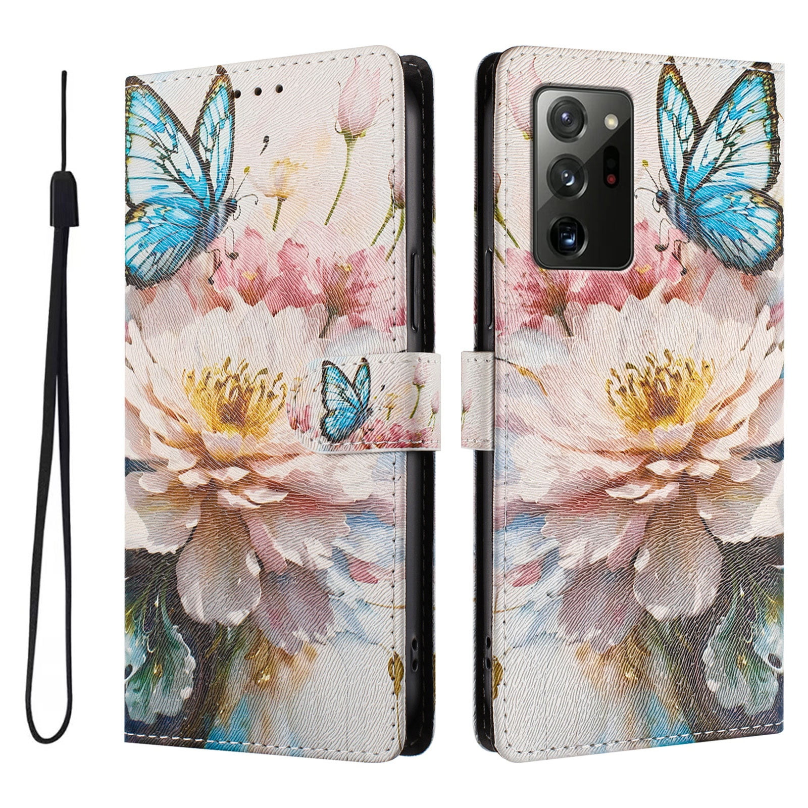 Foxdock Funda Tipo Cartera Para Samsung Galaxy Note 20 Con Soporte Y Correa – Diseño De Patrones Lindos