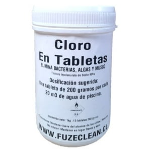 Fuzeclean.Cl - Cloro Tableta Para Piscina 1Kg
