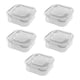 thumbnail image 2 of 5 uds. de contenedores de alimentos para refrigerador, contenedor de preparación de comidas, transparente con tapa hermética, contenedores herméticos, 2 of 5