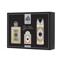 Lattafa - King Of Arabia Edp 100 Ml + 20 Ml + Deo Spray 200 Ml Set 3 Pcs