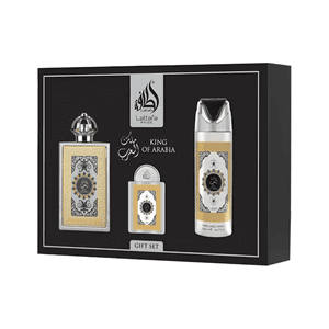Lattafa - King Of Arabia Edp 100 Ml + 20 Ml + Deo Spray 200 Ml Set 3 Pcs