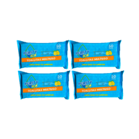 Purityeco - Pack 4 Paquetes Toallitas Desinfectantes Purity Eco Multiuso 50 Unidades Cada Uno