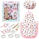 thumbnail image 1 of Juego de disfraces de chef con 3 nutrias para niños, delantales, herramientas para hornear, 11 unidades, 1 of 6