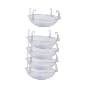 Ioensy - 5 Bandejas Colgantes Para Macetas Con Gancho Para Drenaje De Agua En Interiores Y Exteriores.
