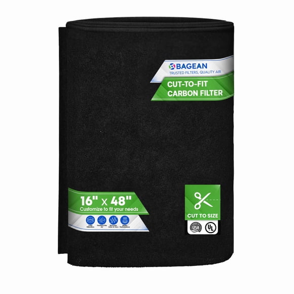 Lámina de filtro de carbón activado cortada en forma de bolsa para adaptarse a 40 x 120 cm