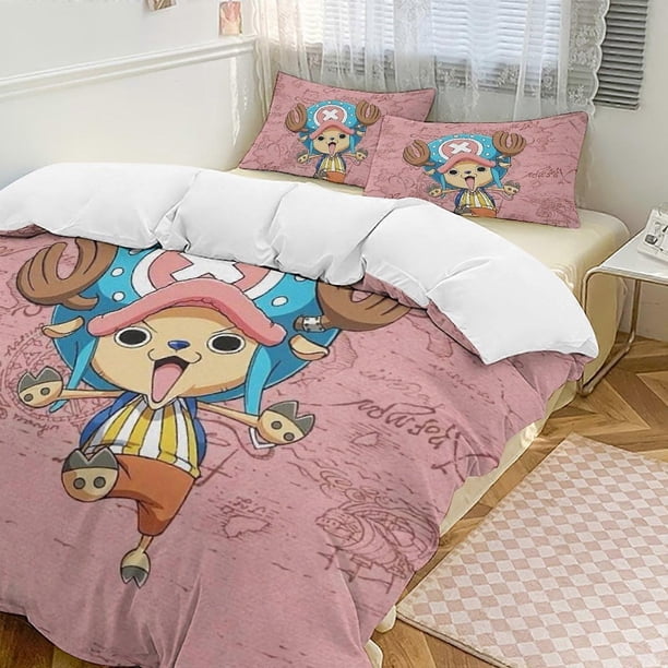 Tony Tony Chopper Bed Duvet Cover Funny Anime Cartoon Bedding Se Lightweight3 Piece Comforter Se, cases
