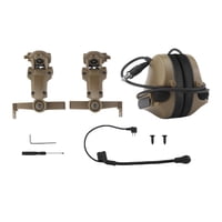 Ioensy - Auriculares Con Micrófono Protección Auditiva Para Comunicación Disparar Cortar Marrón