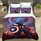 thumbnail image 1 of x2250 Bed SheetsCaptain America Pattern Quilt Cover With Pillowcases Microfiber Digital Printed Bedding Set Twin Full 3-Piece Bedding Set (1 Duvet Cover + 2 Pillow Shams) nj2250, 1 of 5