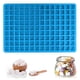 thumbnail image 3 of Xiao Hua Molde de Bandeja de Hielo de Silicona de 126 Cavidades, Molde Cuadrado mini para Dulces y chocolate, Usado para Hacer chocolate Casero, Azúcar, Cubos de Hielo, Azul, 1 Pieza, 3 of 4