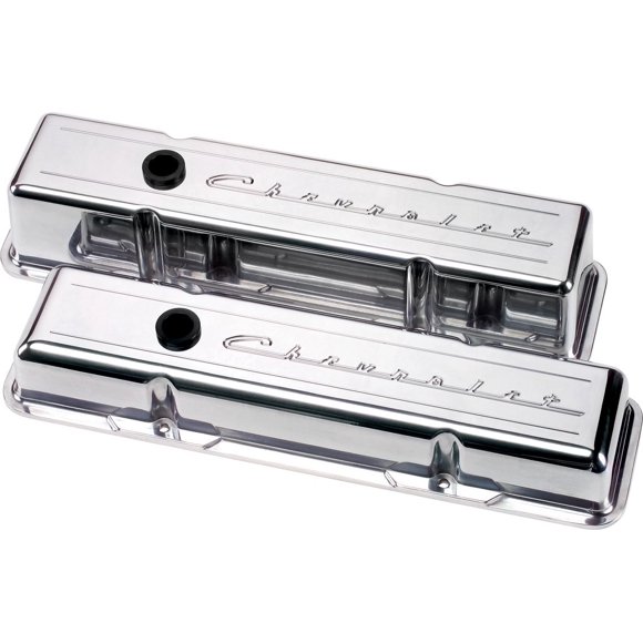 Tapa de válvula Billet Specialties, alta, aluminio fresado en bolas, Chevy