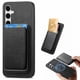 thumbnail image 1 of Funda de Cuero Magnética con Tarjetero para Samsung Galaxy S24 Plus Cubierta Delgada Negro, 1 of 5