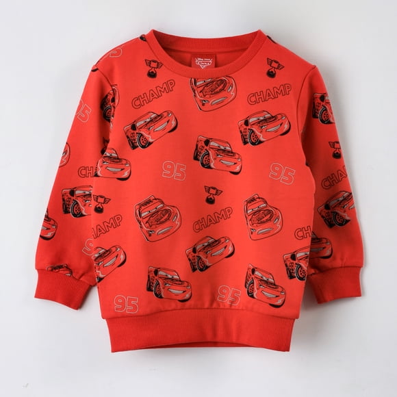 Polerón Cerrado Niño Cars Disney Full Print Rojo