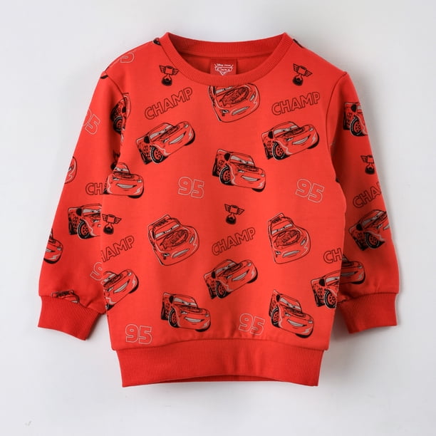Polerón Cerrado Niño Cars Disney Full Print Rojo