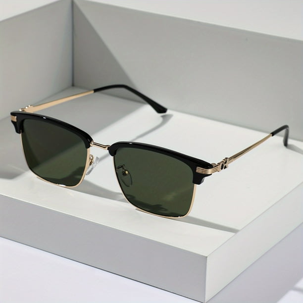 1 Pair Of Men's Metal Punk Sunglasses, Men's Fashion Sunglasses