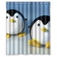 thumbnail image 1 of Cortina de ducha de pingüino de dibujos animados, juego de cortina de baño con ganchos, tamaño 60 x 72 pulgadas, 1 of 3