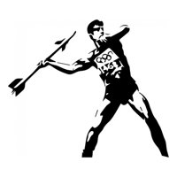 Rienda Libre Graphics - Decomural Javelin Throw Banksy Ws-32493