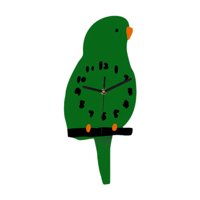 Bothyi - Reloj De Pared Con Diseño De Animales, Sin Tictac, Decorativo, Para Oficina, Baño, Estilo Granja, Color Verde