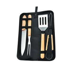 Click Ventas - Set Utensilios 4 Piezas Para Asar Parrilla Barbacoa Estuche