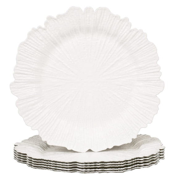 Charger Plates MAONAME Reef White para cena, juego de 6