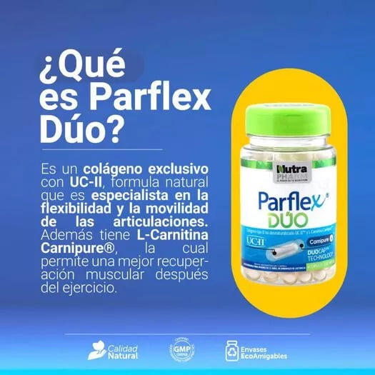 Parflex Duo Colageno + L-carnitina 60 Capsulas Nutrapharm