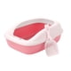 thumbnail image 1 of Caja de Arena para Gatos con Lados Altos Caja de Arena para Gatitos a Prueba de Salpicaduras Contenedor de Arena para Gatos Semicerrado Bandeja para C Rosa, 1 of 5