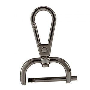 Bothyi - Ganchos Giratorios De Repuesto Para Manualidades, Clips De Gatillo, Cierres De Langosta Giratorios, 25Mm, Color Negro