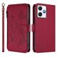 thumbnail image 2 of Funda Cartera Mariposa para [Xiaomi Redmi 12 4G/5G] con Soporte y Cremallera Rojo, 2 of 6