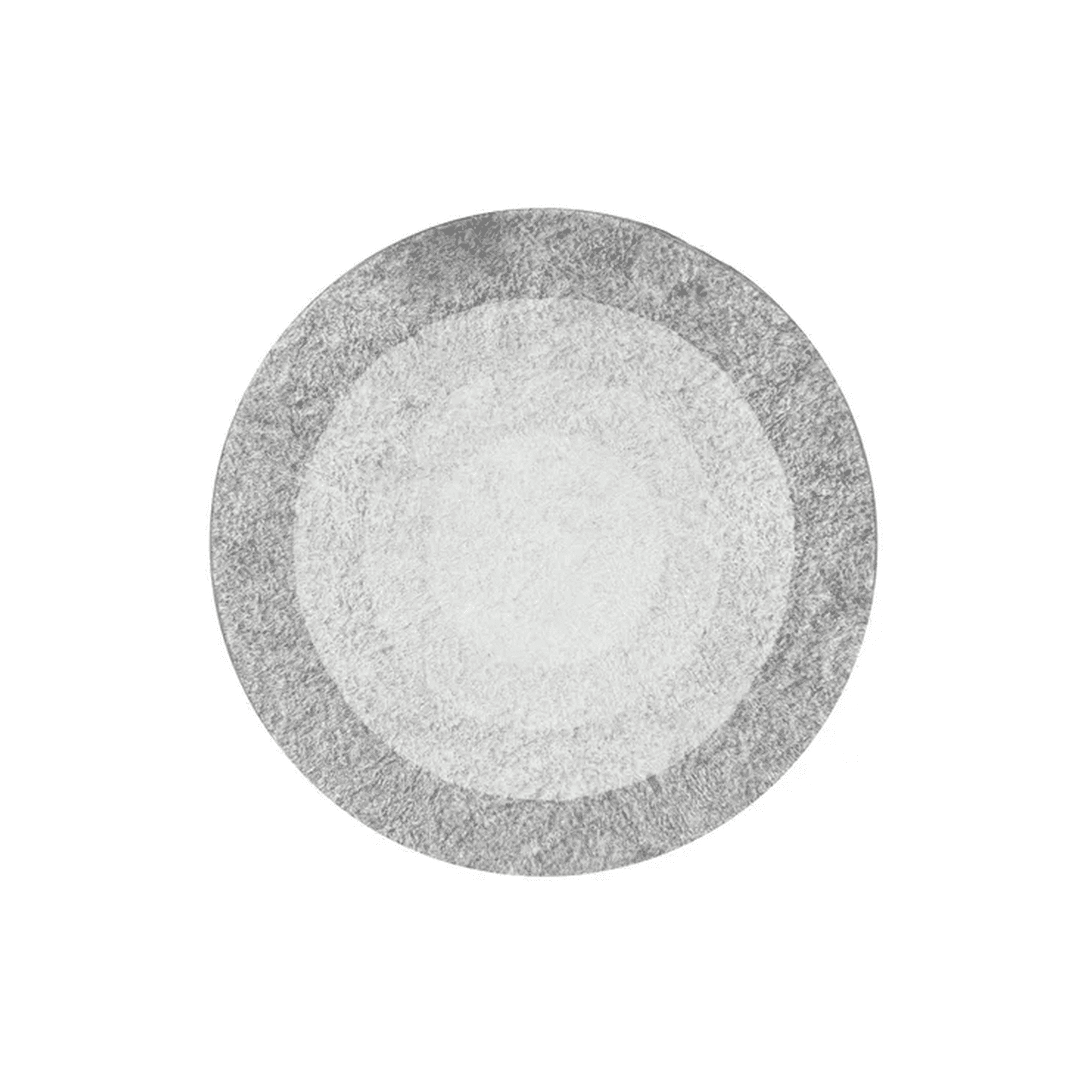 Genérico - Alfombra Redonda 100 Cm Super Suave Circulos Gris