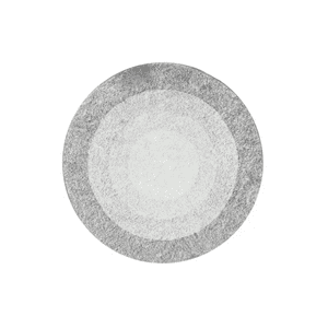 Genérico - Alfombra Redonda 100 Cm Super Suave Circulos Gris